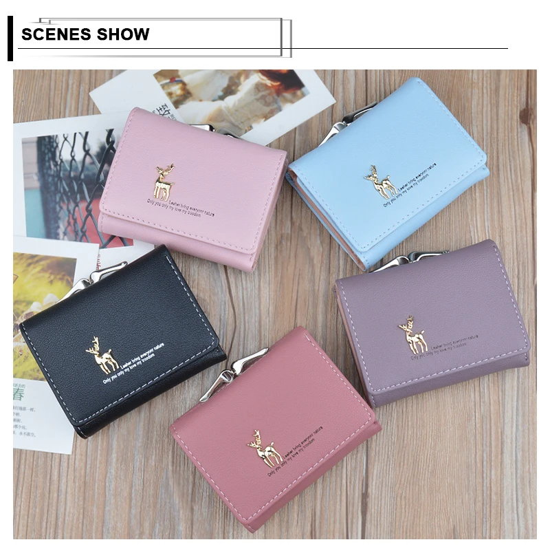 Small Women Wallet Animal Short Women's Wallet Card Holder Girls Mini Wallet Woman Fashion Lady Coin Purse for Female Clutch Bag