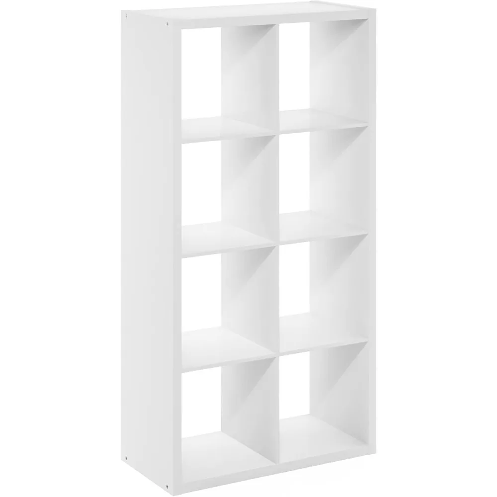 

Cubicle Open Back Decorative Cube Storage Organizer, 8-Cube, White