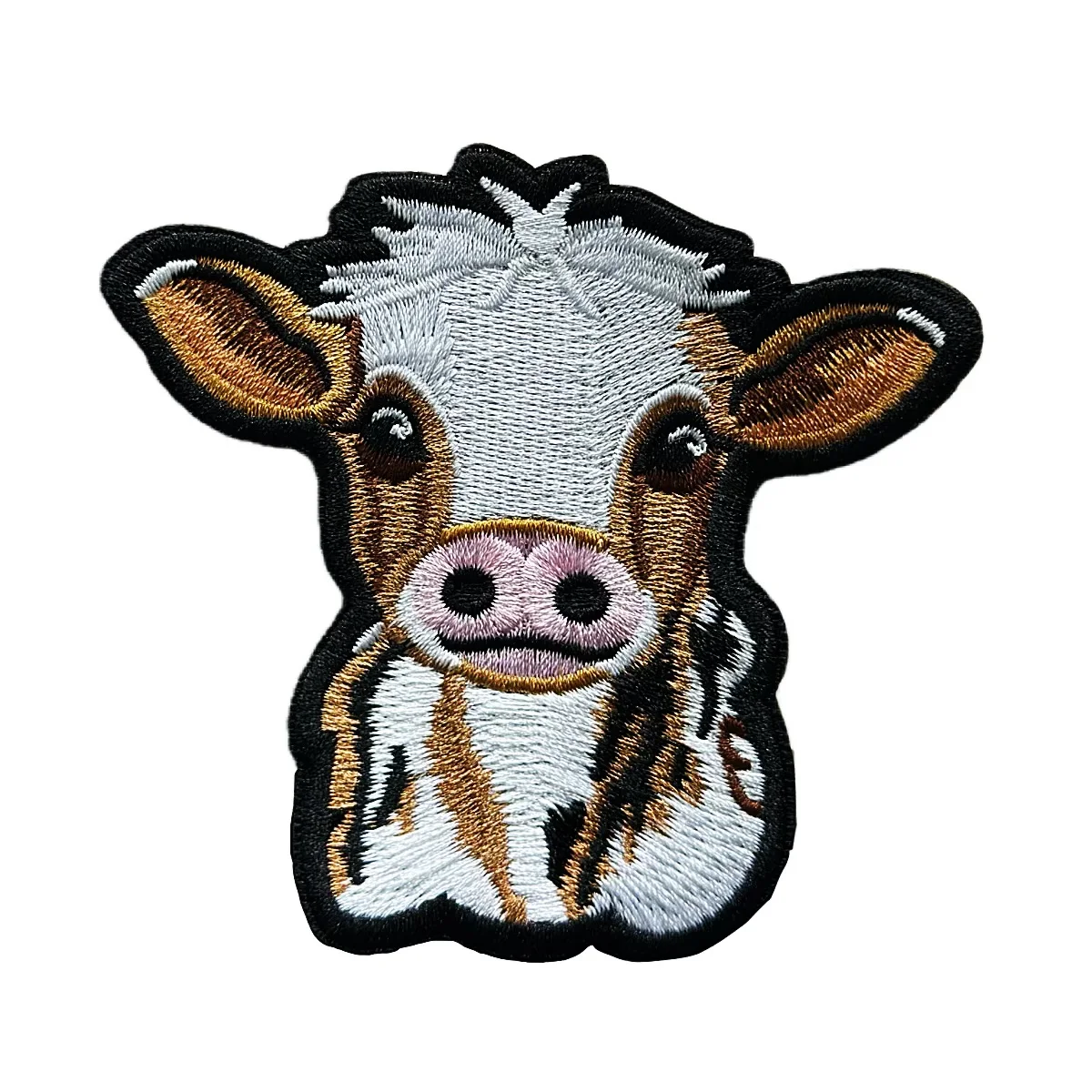 Cute Little Cow Embroidered Hat Applique Iron On Embroidery Patch Machine Gifts Decorative Clothing Cartoon  Sweater Bags