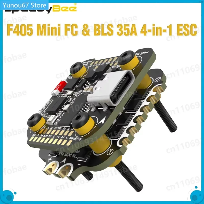 For SpeedyBee F405 Mini Flight Controller BLS 35A Mini V2 4-in-1 BLHeli_S J-H-40 ESC 20x20 Stack RC FPV Free Racing Drone