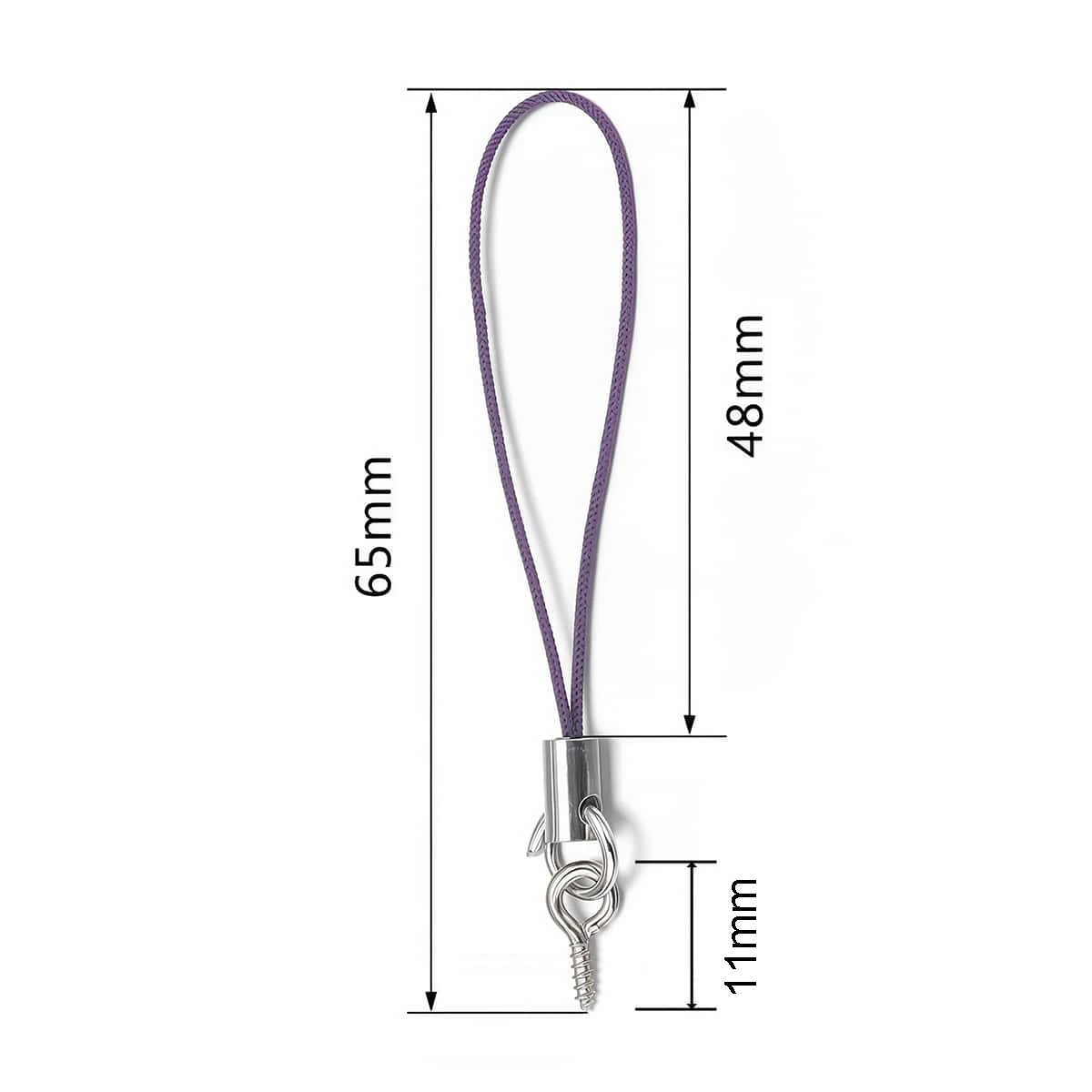 30/50/100 Stück bunte Lanyard-Lariat-Kordel mit Ösenstiften und Schrauben für Anhänger, Charms, Spielzeug, Schlüsselanhänger, Handy-Schlüsselring-Zubehör – Detail 1