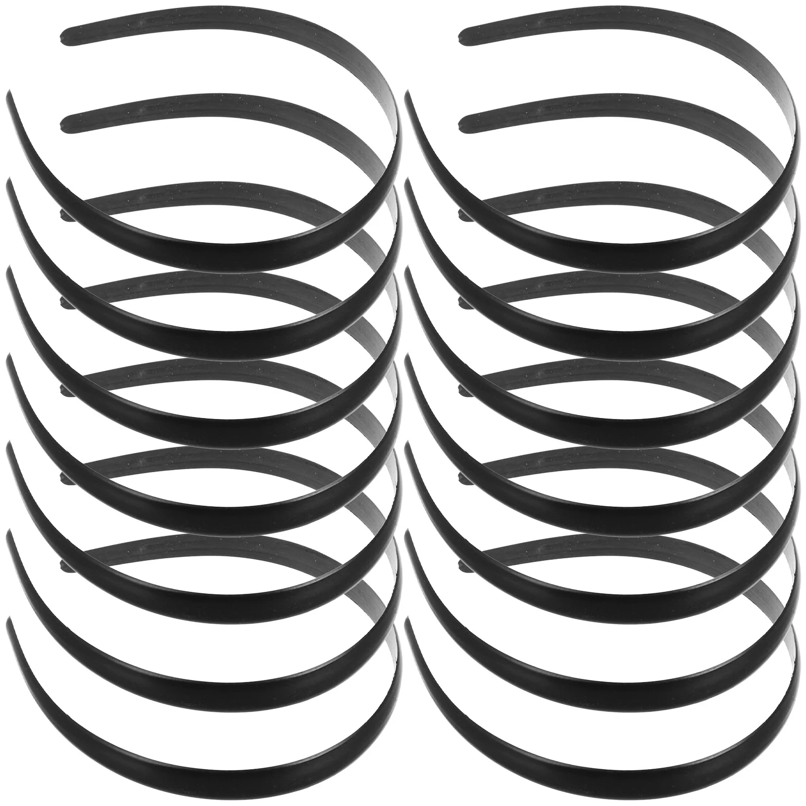 50 Uds. Aro de pelo de plástico negro, diadema de diseño Simple, accesorios elegantes para el cabello para mujeres y niñas, diademas de plástico duro para fiesta de cumpleaños
