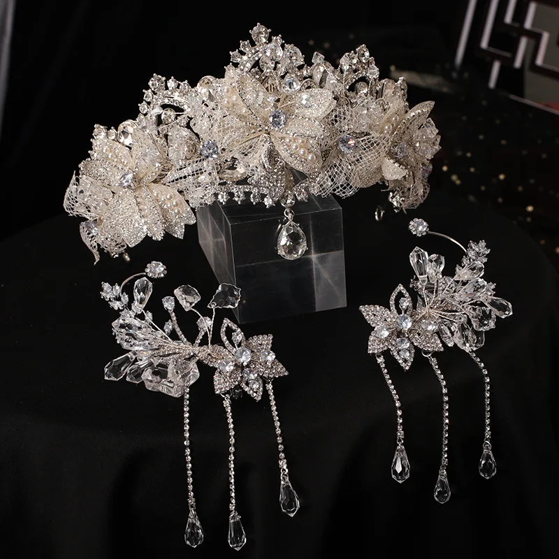 جديد الزفاف الفاخرة حزام الجبين سلسلة فستان الزفاف النمذجة الزفاف تاج الزفاف خمر الملحقات