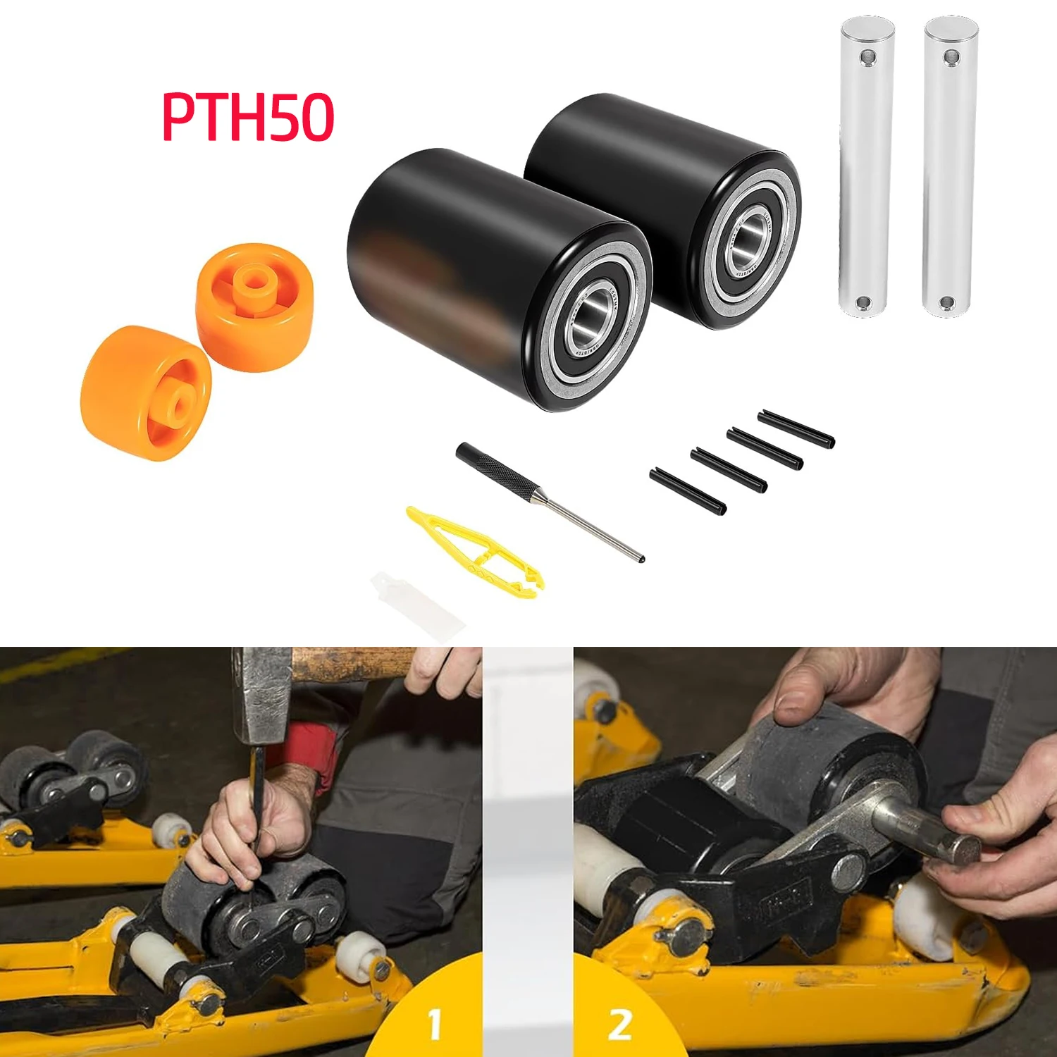 

Комплект для замены передних колес для тележки Crown PTH50, передний ролик (2,75 x 3,75 дюйма), с предустановленными подшипниками