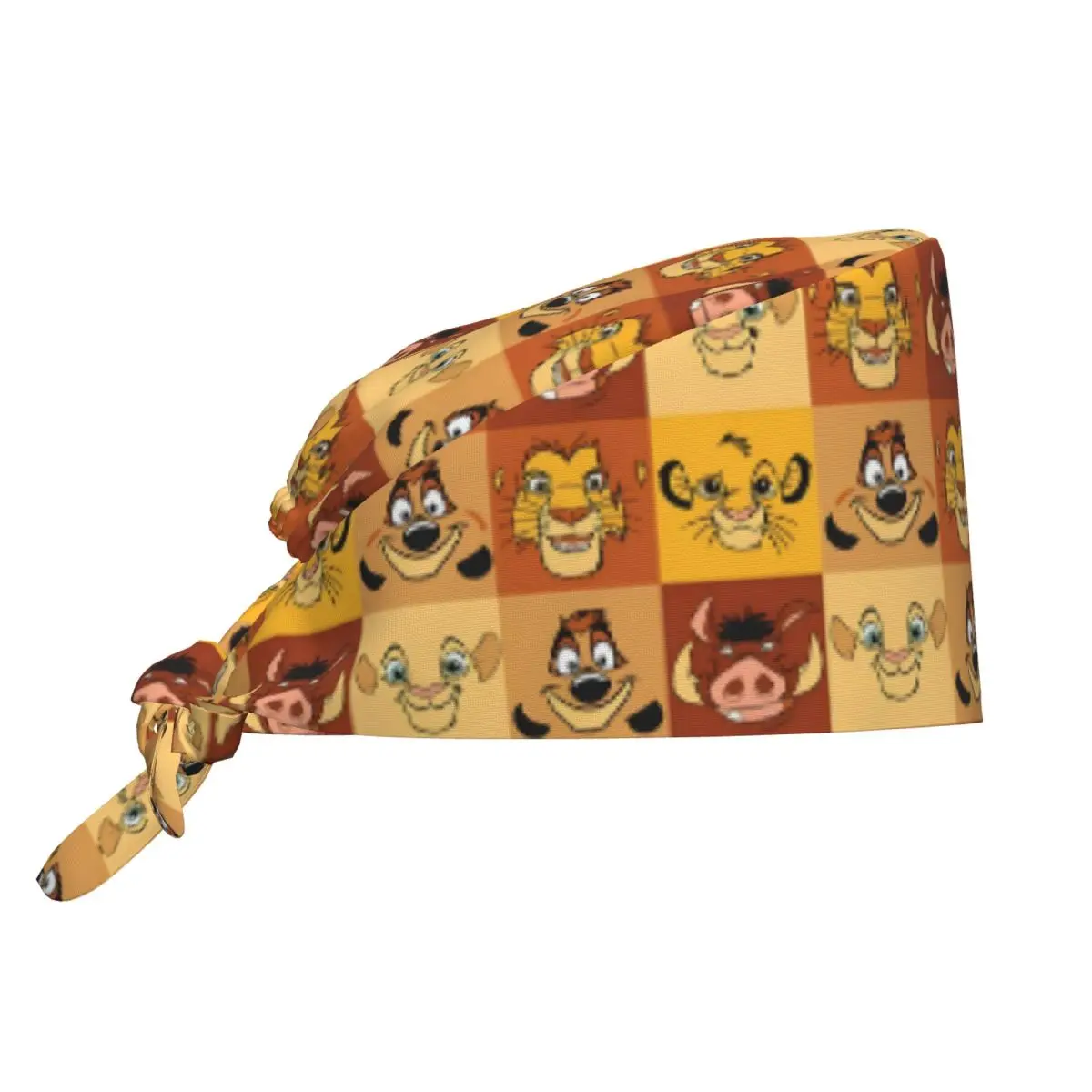 

Lion King Simba Nala Face Scrub Hat Casual Nurse Care Surgical Caps Unisex Nurse Dentist Spa Working Hats Cap