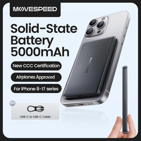 【CCC】MOVESPEED 5000mAh Power Bank Magnetic Wireless Charge Powerbank Portable External Battery for Magsafe for iPhone 16 15