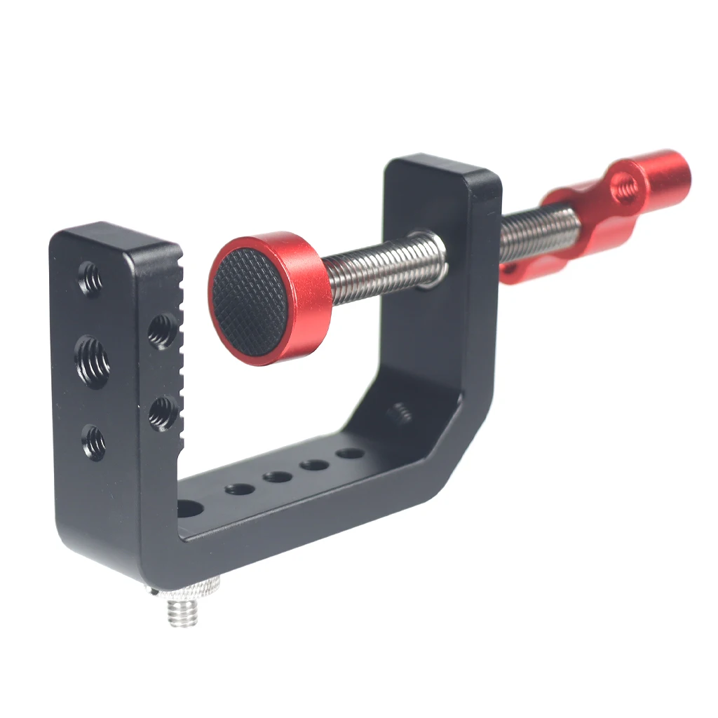 Heavy Duty Desktop C-Type CLAMP ปรับโต๊ะผู้ถือคลิป MINI Ballhead สําหรับกล้อง DSLR Photo Studio Light Stand Bracket