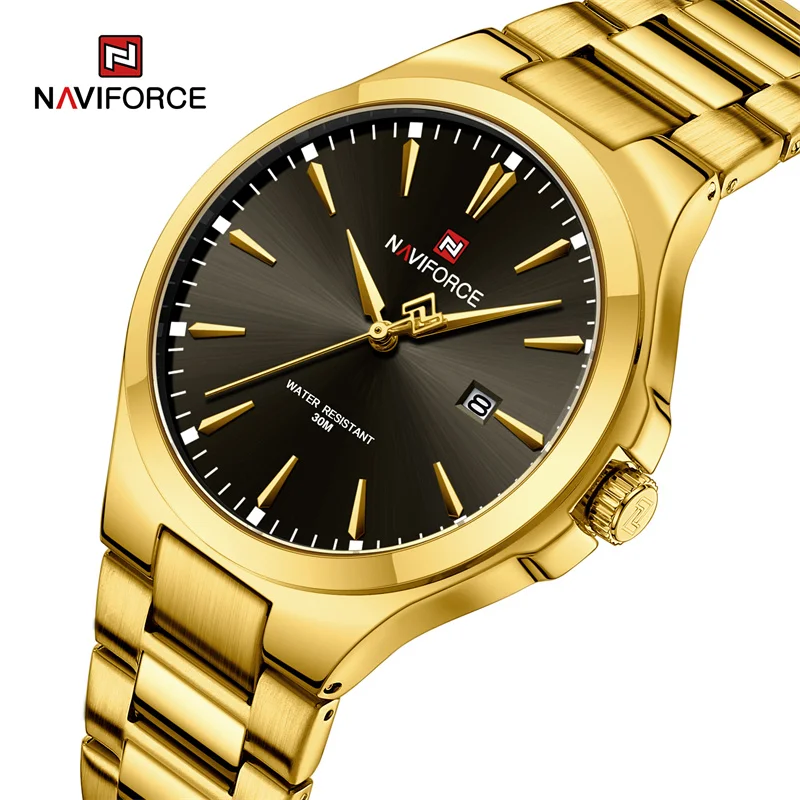 

NAVIFORCE 2023 New Simple Luxury Men Watch Casual Sports Waterproof Stainless Steel Band Quartz Wristwatches Relogios Masculino