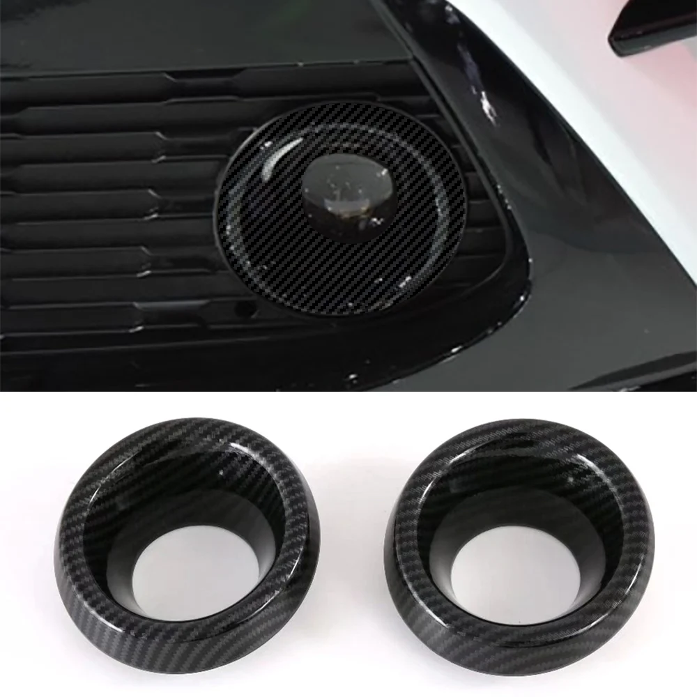 

Accessories For 2019-2021 Kia Forte K3 Cerato Front Fog Lamp Bezel Cover Trim Carbon Fiber Sticker 2pcs