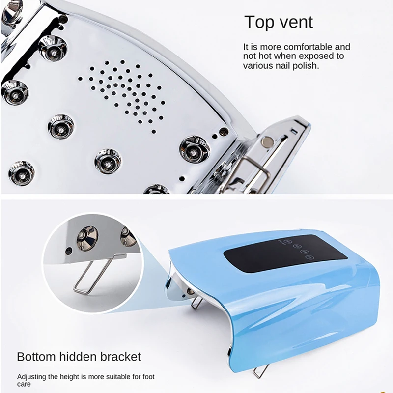 Nuova lampada per unghie a led uv senza fili ricaricabile 86w lampada uv professionale asciuga unghie luce a led per piedi Lampada per unghie a led uv in cristallo