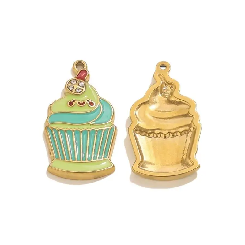 A52E Thép không gỉ cốc điện thoại mặt dây chuyền cho đồ trang sức làm thủ công DIY