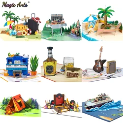 Biglietto Pop-Up 3D per compleanno bambini mamma moglie marito ragazzo