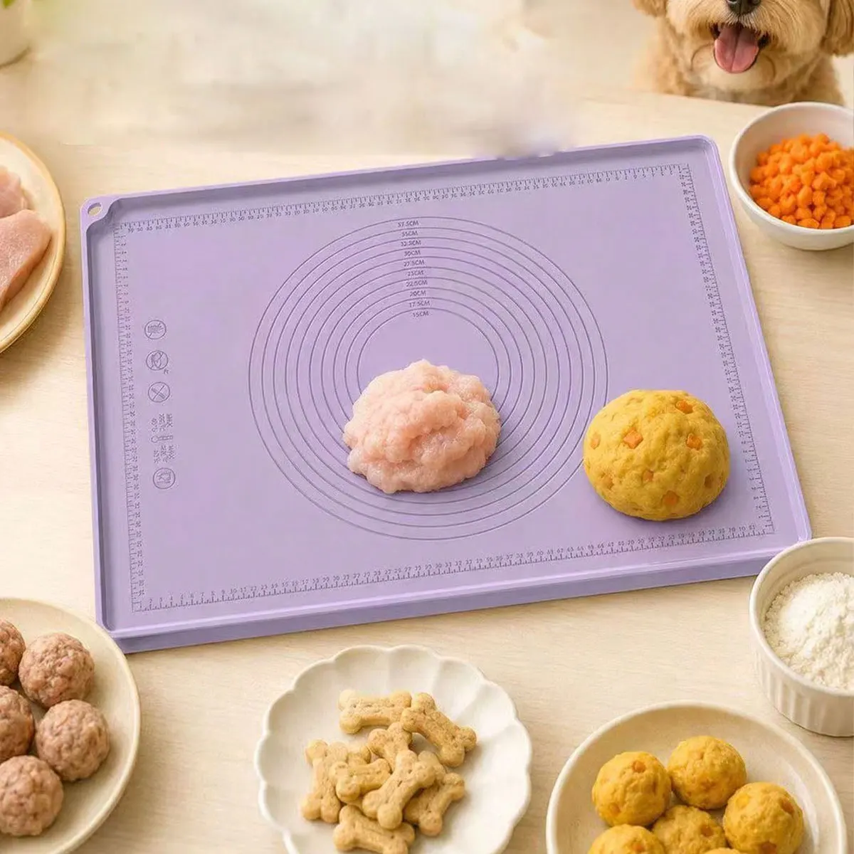 Seiko Silicone Kneading Mat for Home Use, Kitchen Board, Food-Grade Baking Thickened Rolling Mat 1Pc