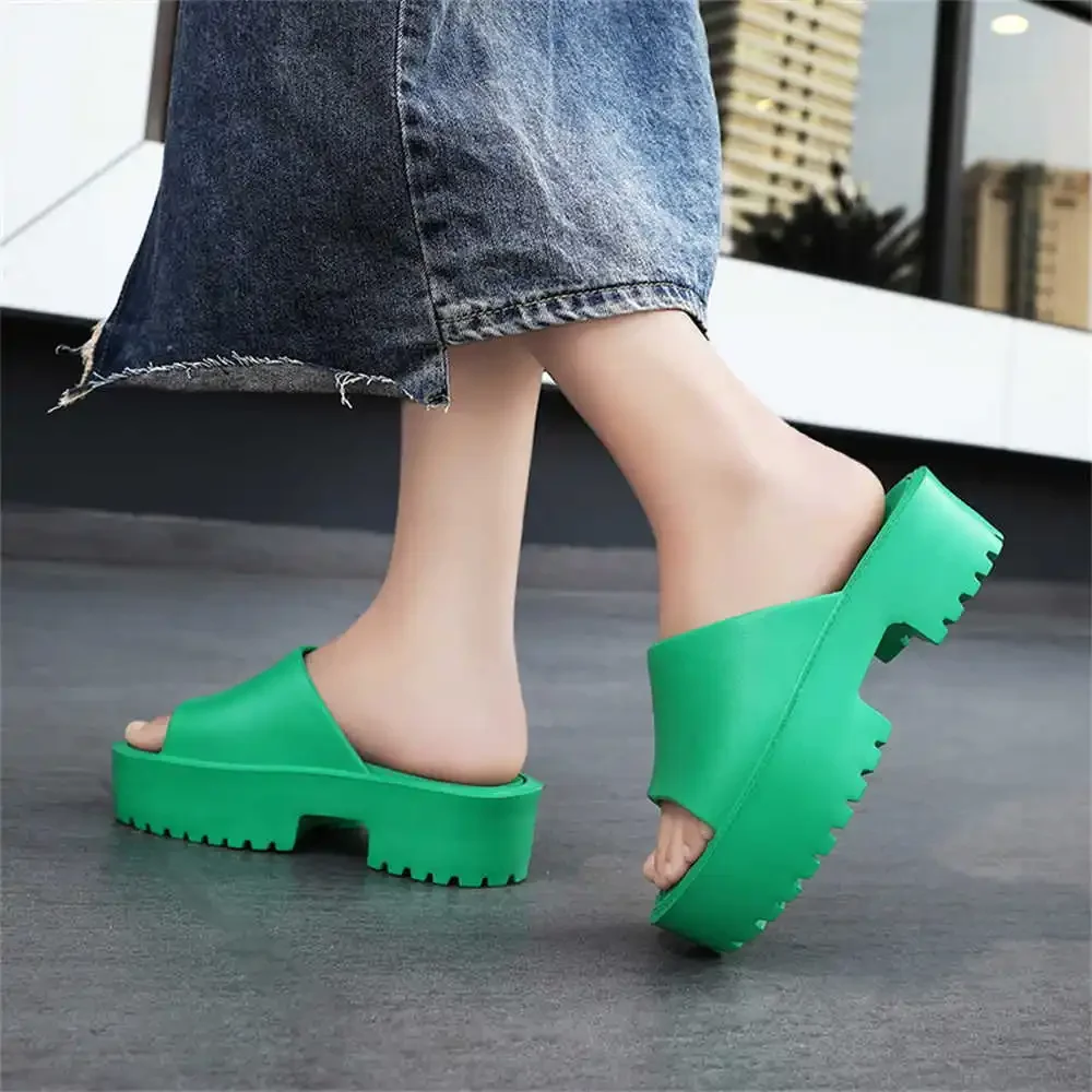 Platforme Medium Length Toilet Slippers Sandals With Lacing Women's Shoes 46 Sneakers Sports High-level Comfortable Runings