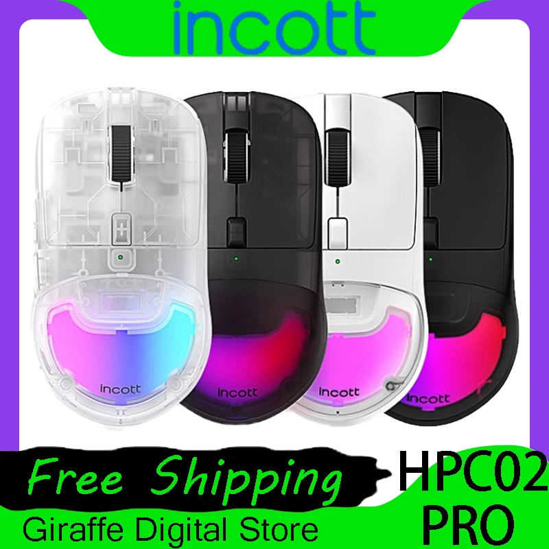 

Ironcat Hpc02 Pro Wireless Mouse PAW3395 2.4G Wireless Dual Mode Low Delay RGB Gaming Mouse Lightweight PC Gamer Accessories