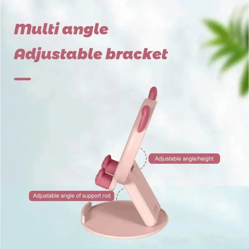 1pc Cartoon Mobile Phone Bracket Lifting Folding Bracket Flat Universal Multifunctional Desktop Lazy Bracket Phone Holder - view 5