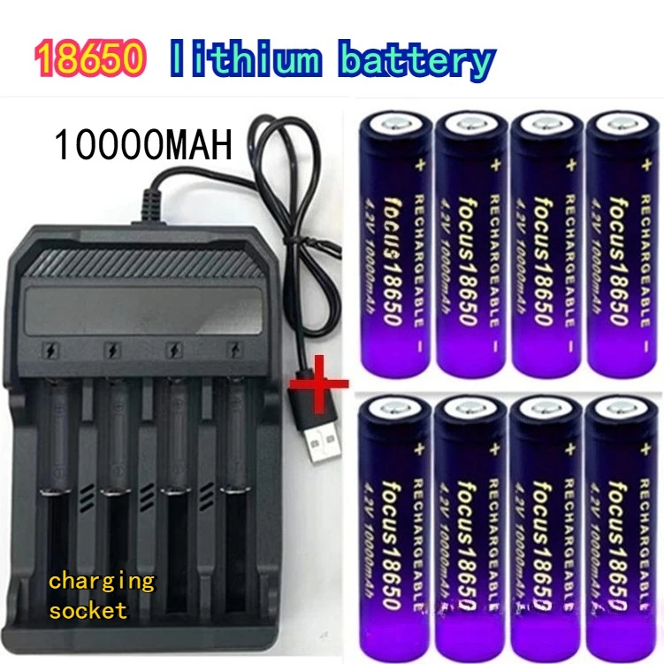

18650 Lithium Battery10000mAh GTLEvreFire Rechargeable Long-lasting Battery 4.2V Electronic Cigarette Charging Dock Battery Pack