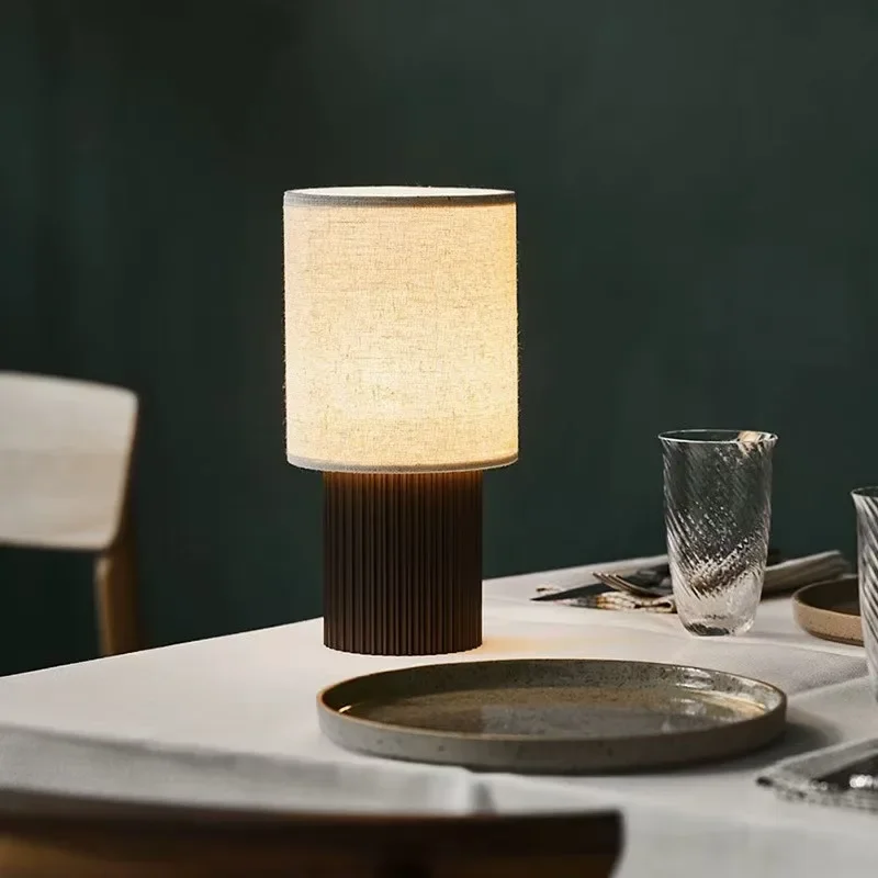 SC52 Wireless Desk Lamp Nordic Portable Charging Dining Room Bedroom Bedside Canvas Desk Lamp