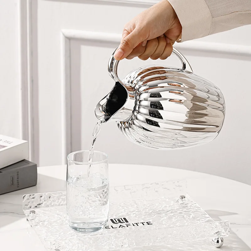 Nordic Light Luxury 304 Stainless Steel Cold Water Kettle High-End Vase Creative Ornament - Premium Housewarming Gift