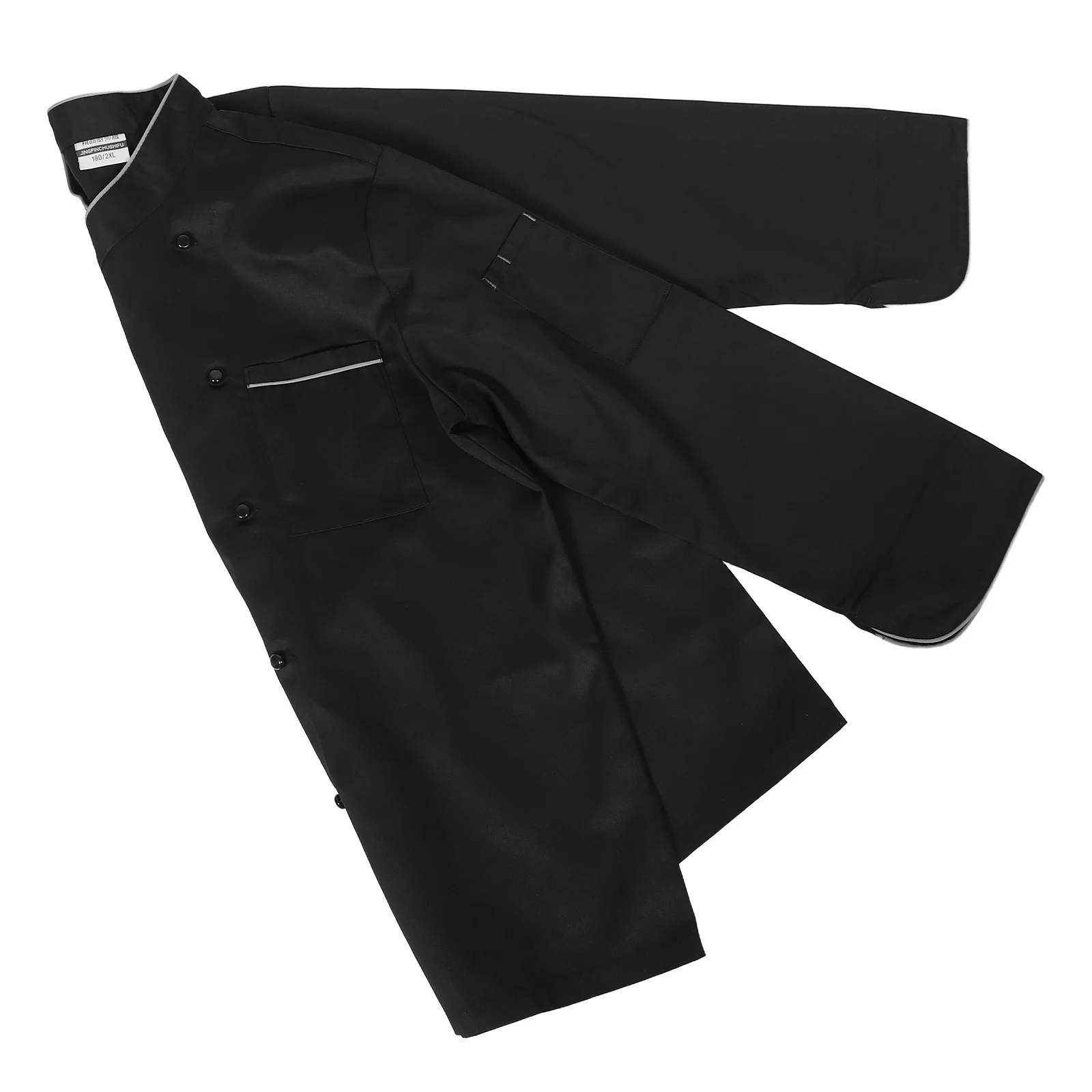 

Chef Coat For Men Women Long Sleeve Black Kitchen Uniform Spatter-Proof Unisex Workwear For Restaurant Hotel Outdoor