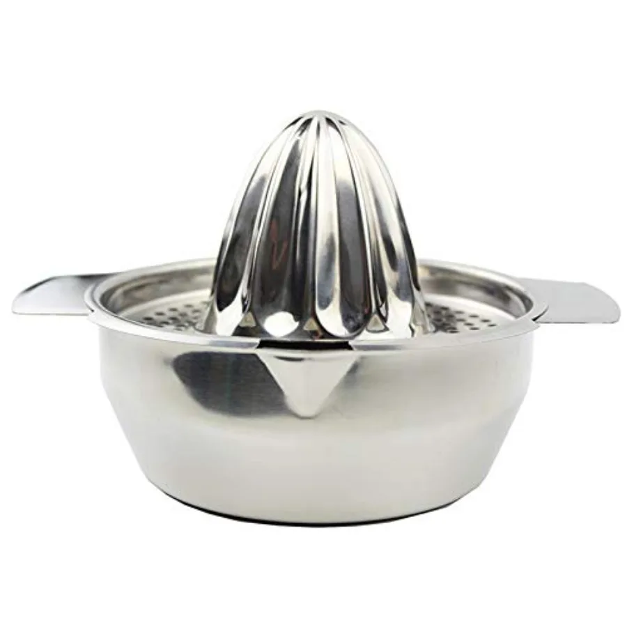 Stainless Steel Manual Juicer Fruit Lemon Lime Orange Squeezer with Bowl strainer