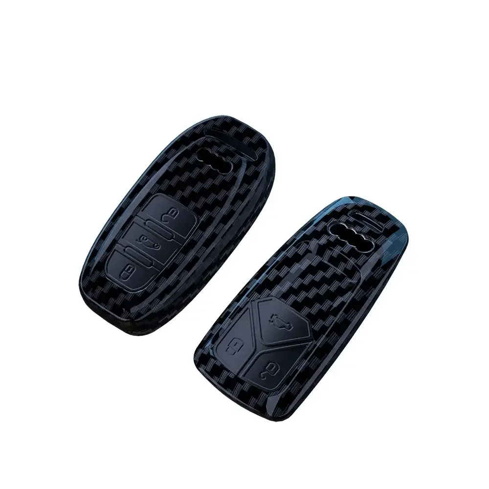 ألياف الكربون ABS ماتي غطاء مفتاح السيارة قذيفة لأودي A6 A5 Q7 S4 S5 A4 B9 Q7 A4L 4m TT TTS RS 8S 2016 2017 2018 اكسسوارات