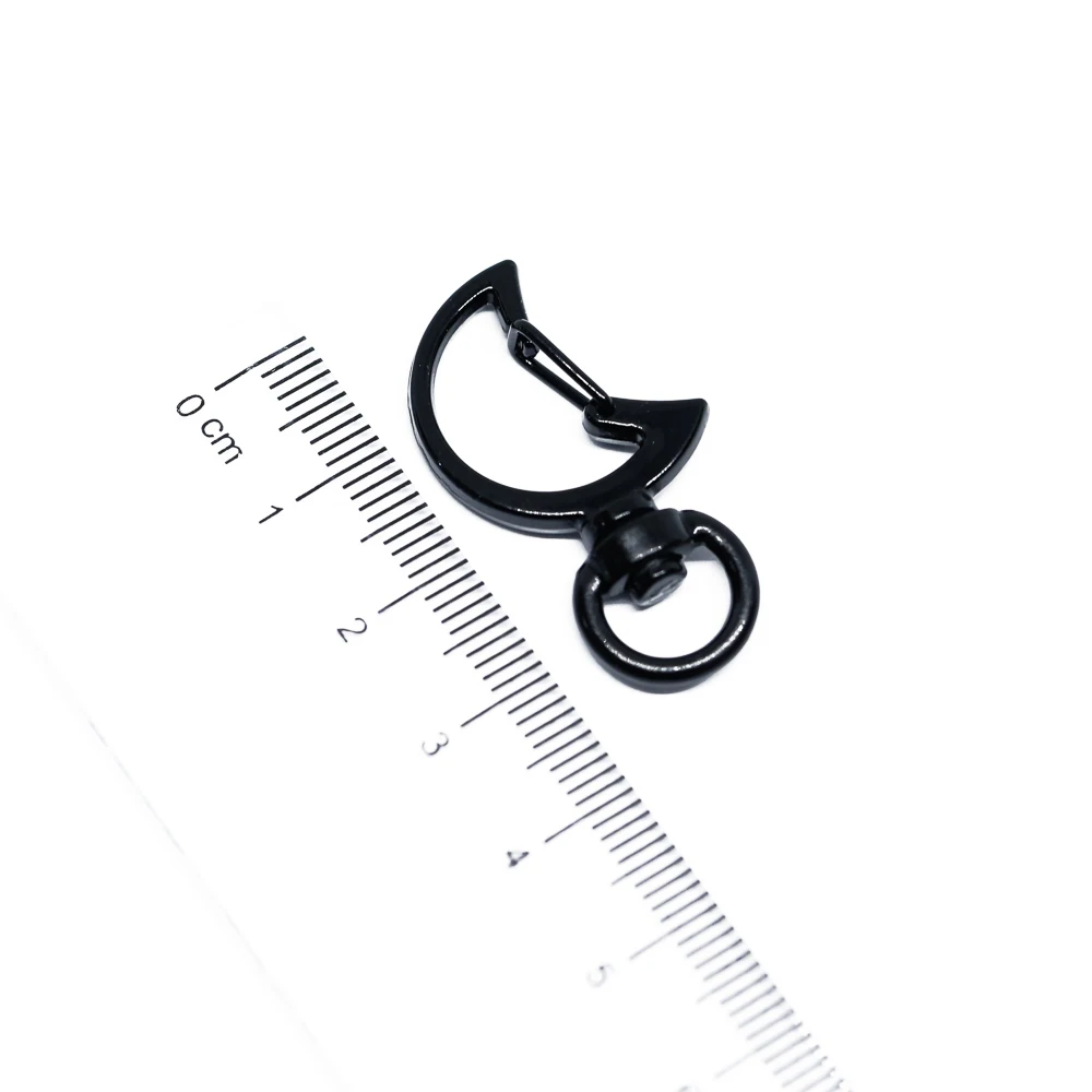 10 Pieces Metal Spring Keychain Clip Moon Shape Lobster Clasp KeyHooks DIY Keychain Bag Charm Jewelry Accessories