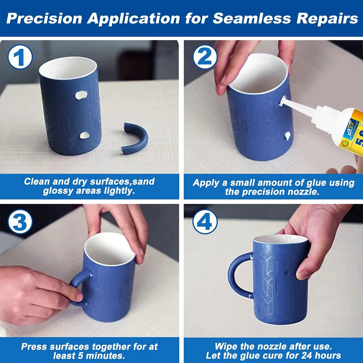 502 Super Glue 10.7oz, Cairan Perekat Segera Berbentuk Cair dari Cyanoacrylate untuk Kerajinan Kayu, Perbaikan Furnitur, Lem CA Serbaguna yang Kuat untuk Logam, Kaca, Plastik, Keramik, Kulit.