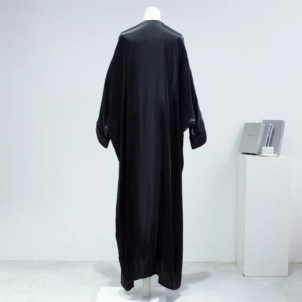 Musulmano Fuori Abaya caftano Smocking Manica di Preghiera di Un pezzo Donne Jilbabs Cardigan Cappotto Abbigliamento islamico Dubai Abito saudita