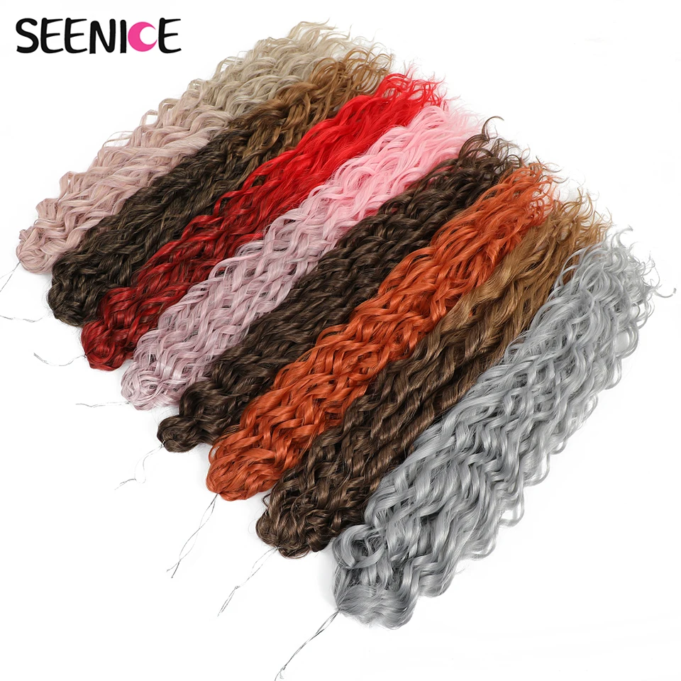 

Jessica Deep Wavy Twist Crochet Hair Synthetic Curly Braids Ombre Copper Pink High Temp Fiber Extensions Braiding Hair Extension