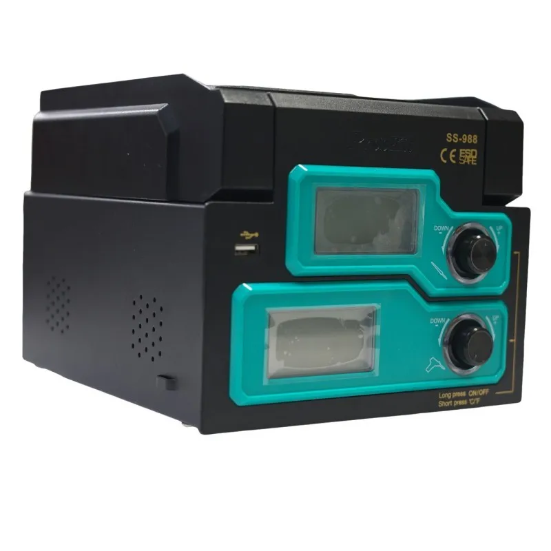 

Pro'sKit SS-988H Soldering Station Digital LCD Display 220V Smoke Exhaust Soldering Iron For SMD Desoldering Rework Station