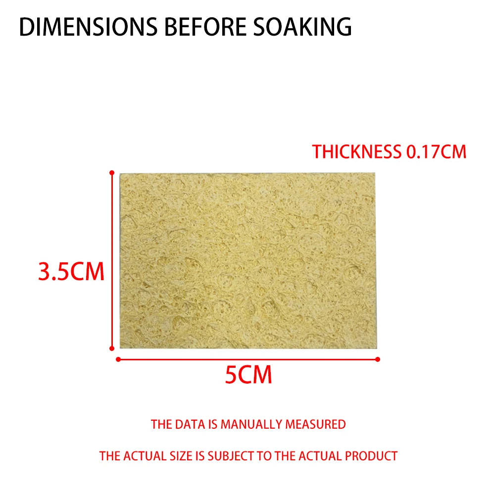 10pcs Soldering Iron Tips Cleaning Sponge Cleaner High Temperature Enduring Condense Sponge for Welding Tips Cleaining Tool