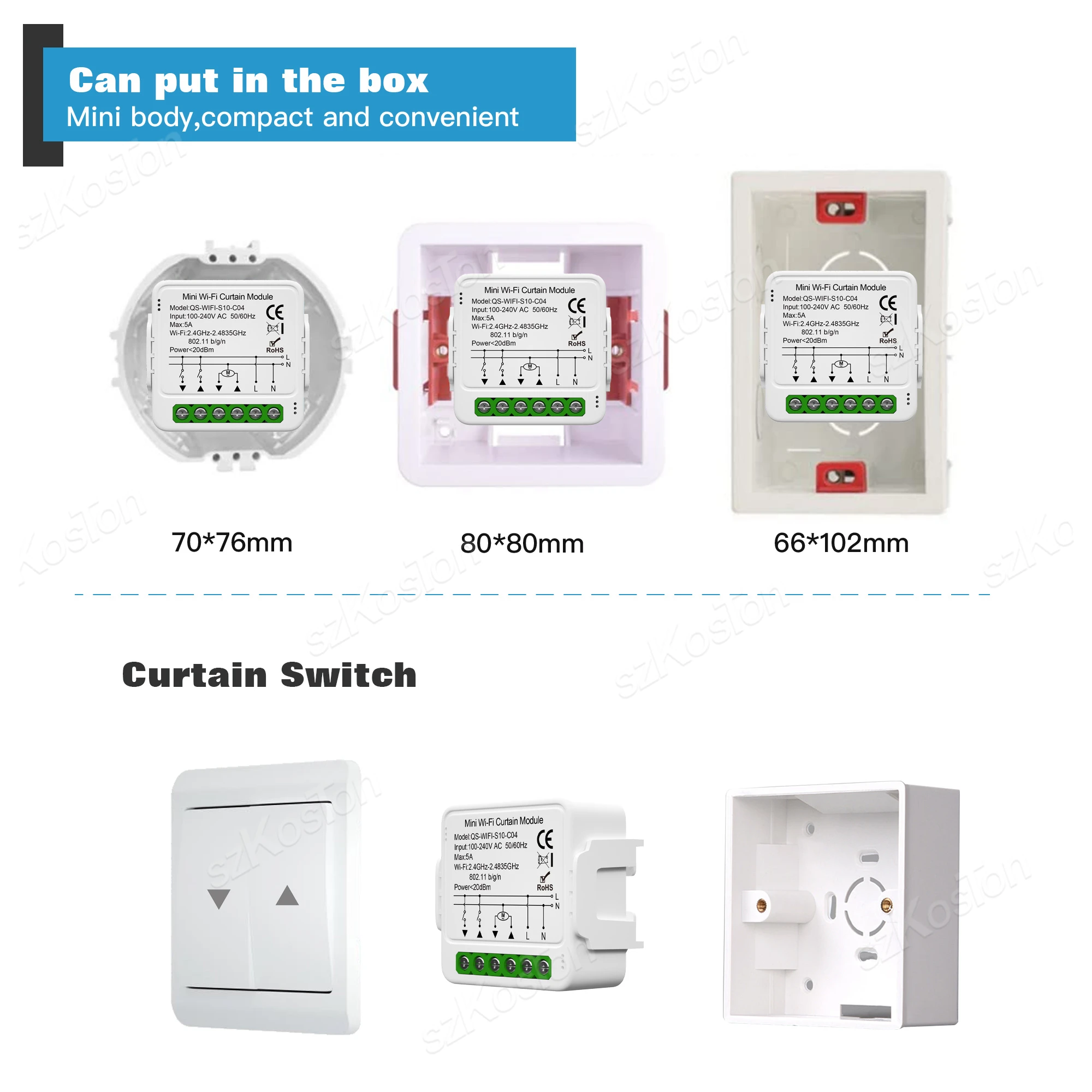 Tuya WiFi Zigbee Smart Curtain Switch Module for Roller Blinds Shutter Motor APP Control Works with Alexa Google Home Smart Life