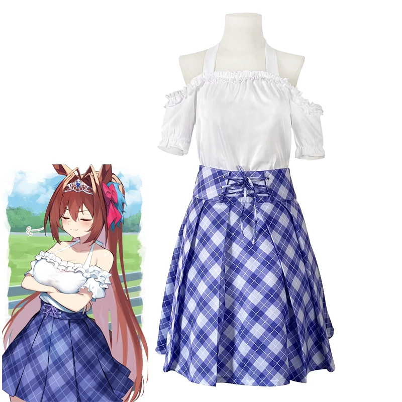 

Daiwa Scarlet Cosplay Umamusume: Pretty Derby Costumes Scarlet Daiwa Tops and Skirts Women's Daily Clothes