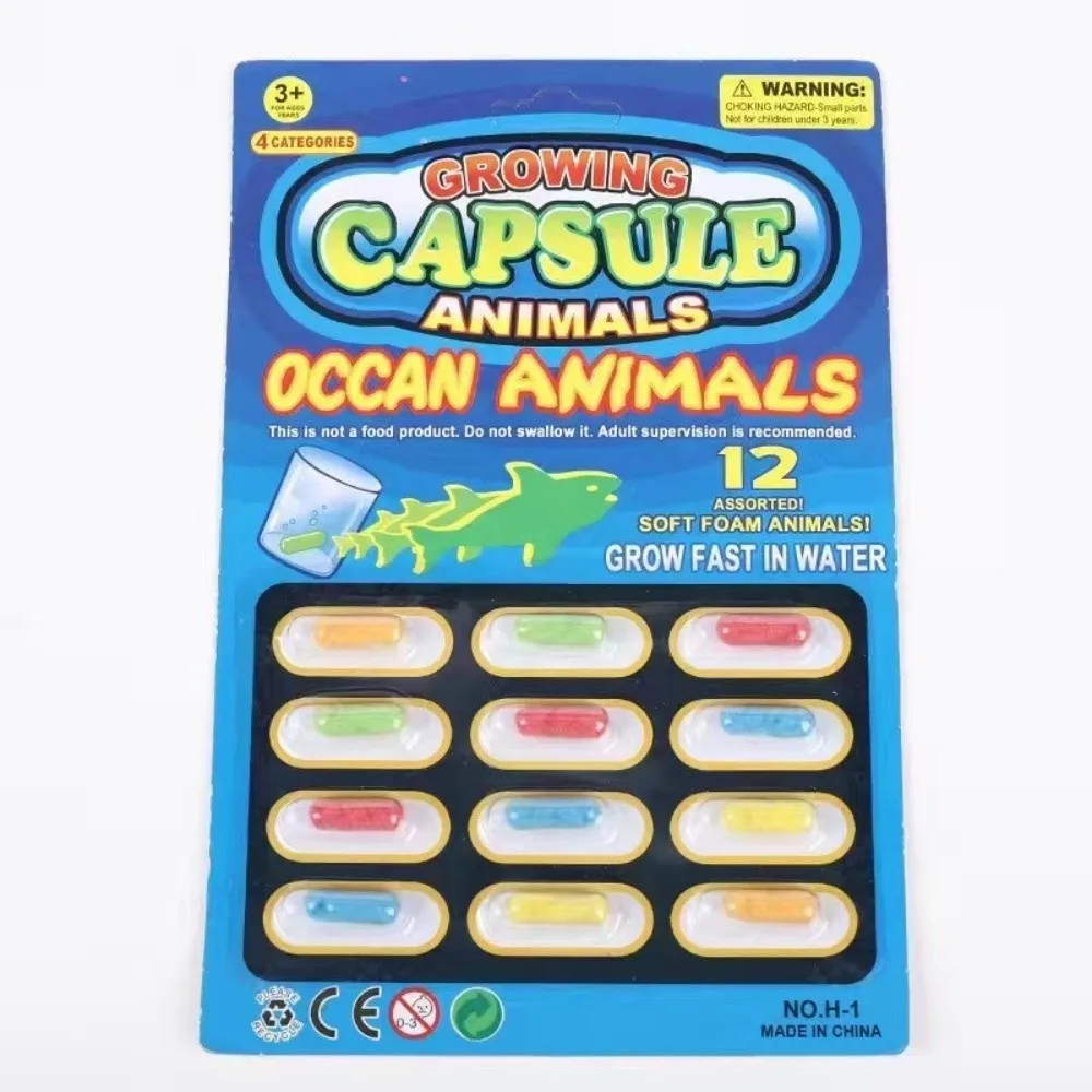 3 Pack Growing in Water Animals Soaking Toys Stretchable Creative Water Animals Toy Relieve Stress Grow Capsules Toy Baby Gifts