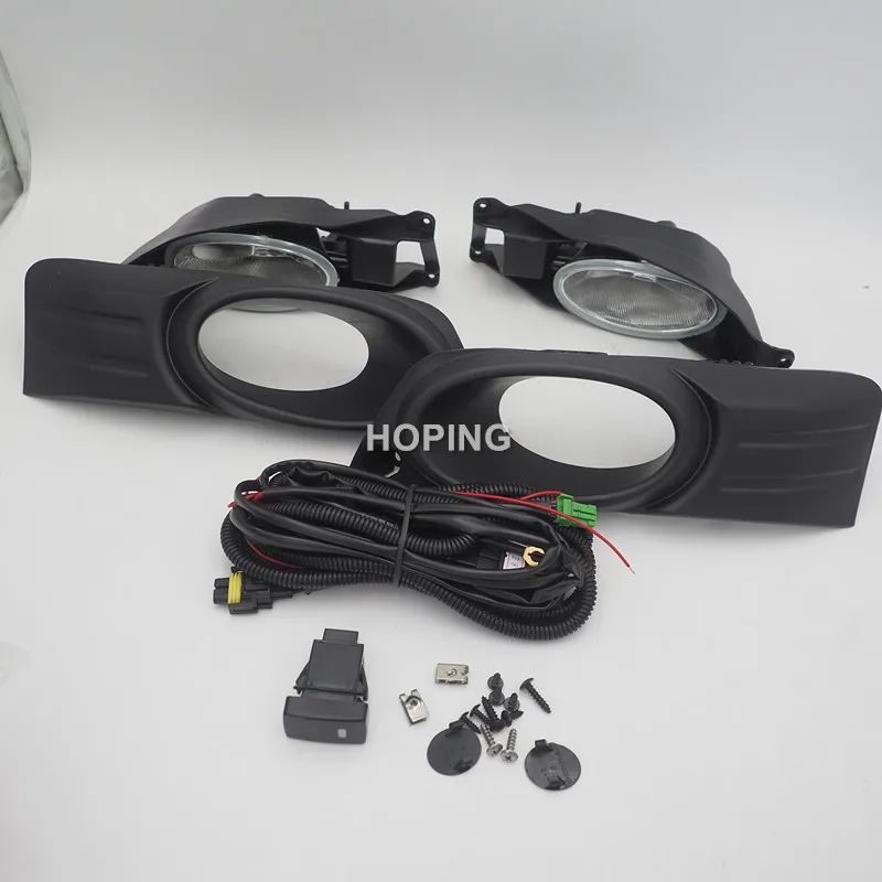 Hoping  Front Bumper Fog Light Set For Honda JAZZ/Fit Shuttle Sport 2011 2012 2013 2014 2015 2016 Halogen Fog Lamp Harness