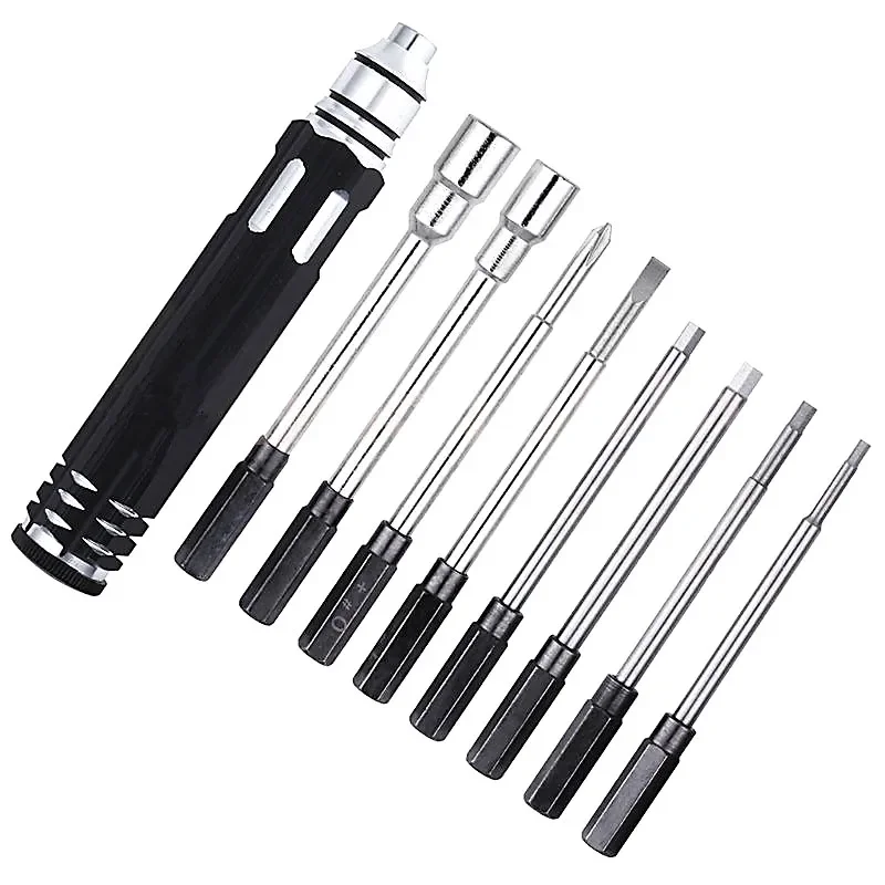 8 in 1 Screwdriver Hobby Tools Kit for RC Car Drone Plane Hex Spanner Socket Hexagon H1.5 H2.0 H2.5 H3.0