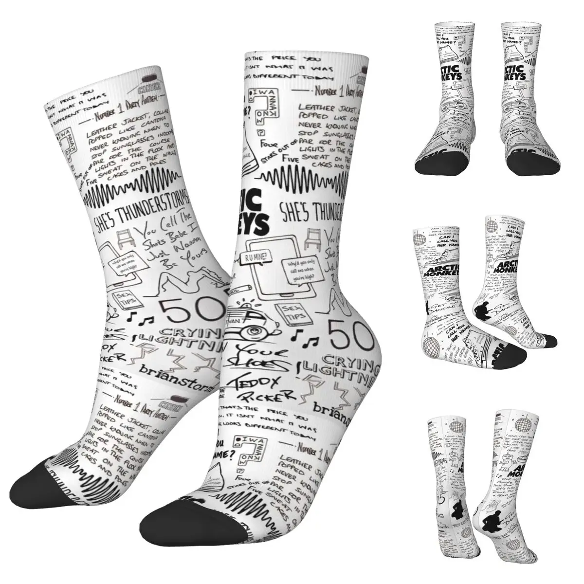 Arctic Monkeys Inspired Men and Women printing Socks,Motion Applicable throughout the year Dressing Gift