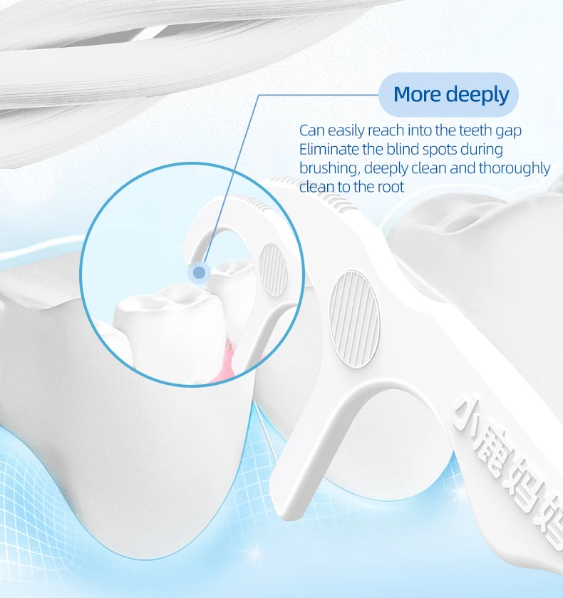 Fawnmum 100 stücke Zahnseide Flosser Picks Zahnstocher Zähne Stick Interdentalbürste Zahn Reinigung Zahnseide Pick Oral pflege – Detail 6