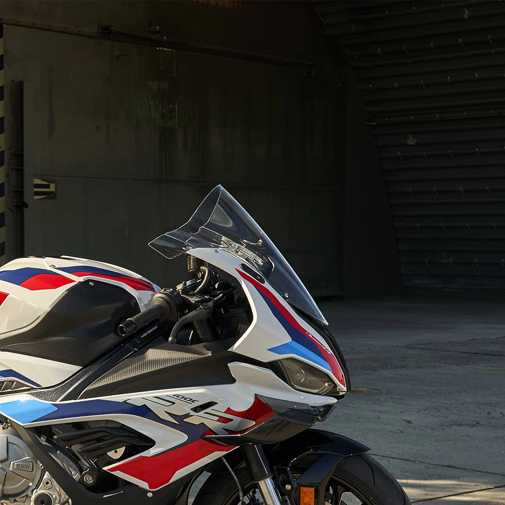 قطع غيار الدراجات النارية فقاعة مزدوجة الزجاج الأمامي الزجاج الأمامي درع الرياح منحرف لسيارات BMW S1000RR S1000 RR 2019 2020 2021 2022