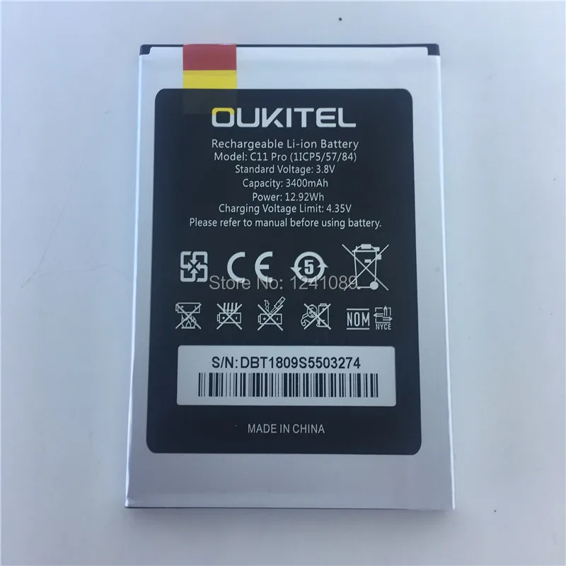 

100% original battery for OUKITEL C11 pro battery 3400mAh Long standby time High-quality for OUKITEL Mobile Accessories