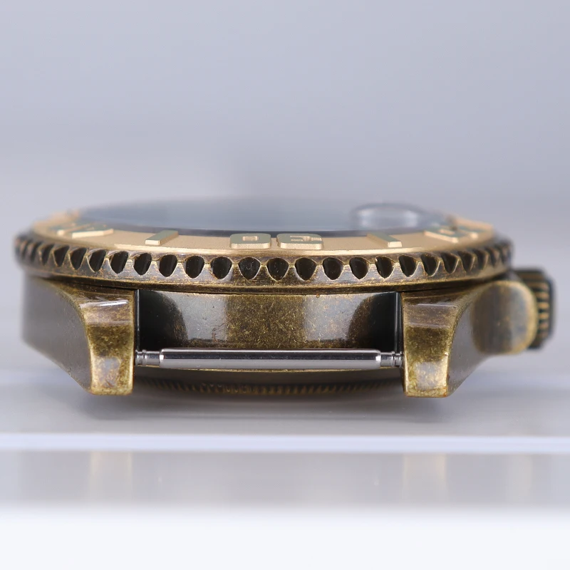 40mm Bronze Retro Gehäuse Saphirglas 200m Wasserdicht für Seiko NH35 NH36 NH34 NH38 4R36 Uhrwerk Yacht Design Stil Uhrengehäuse – Detail 8
