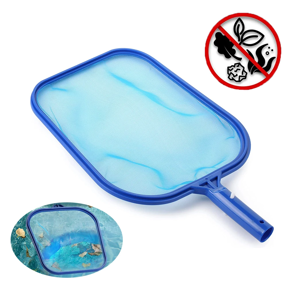 Pool Skimmer Net with Solid Plastic Frame Fine Mesh Net for Cleaning Leaf of Swimming Pools Spas Hot Tubs and Fountains