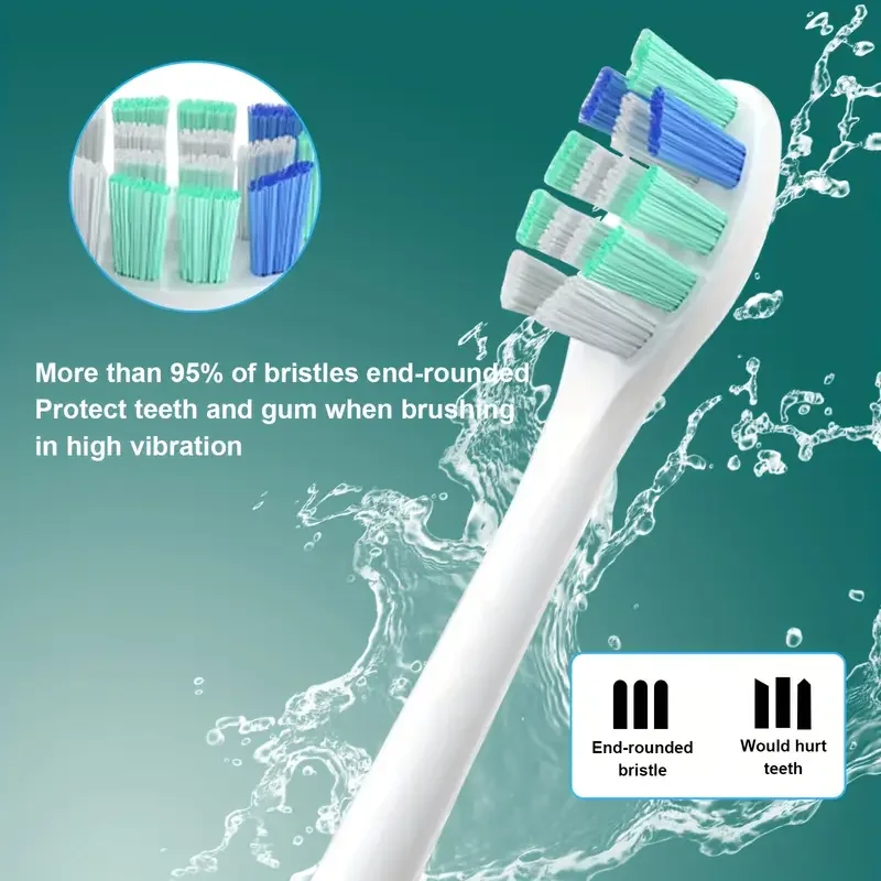 4-16 個交換用歯ブラシヘッドフィリップス電動ブラシヘッド 1100 2100 4100 4300 5100 5300 6100 6500 などと互換性あり