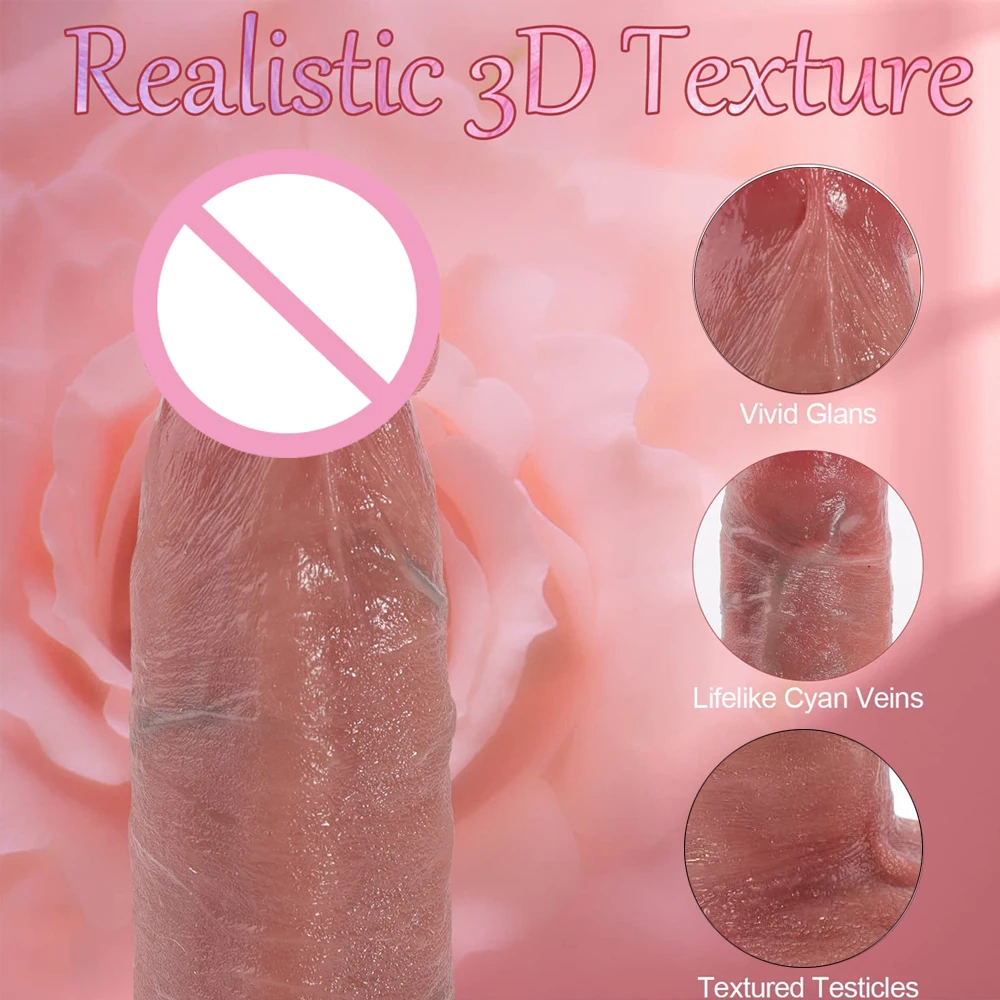 Realistic Soft Penetrating Dildo Skin Feeling Big Penis G-spot Stimulation Silicone Anal Stimulator Sex Machine Female Sex Toys