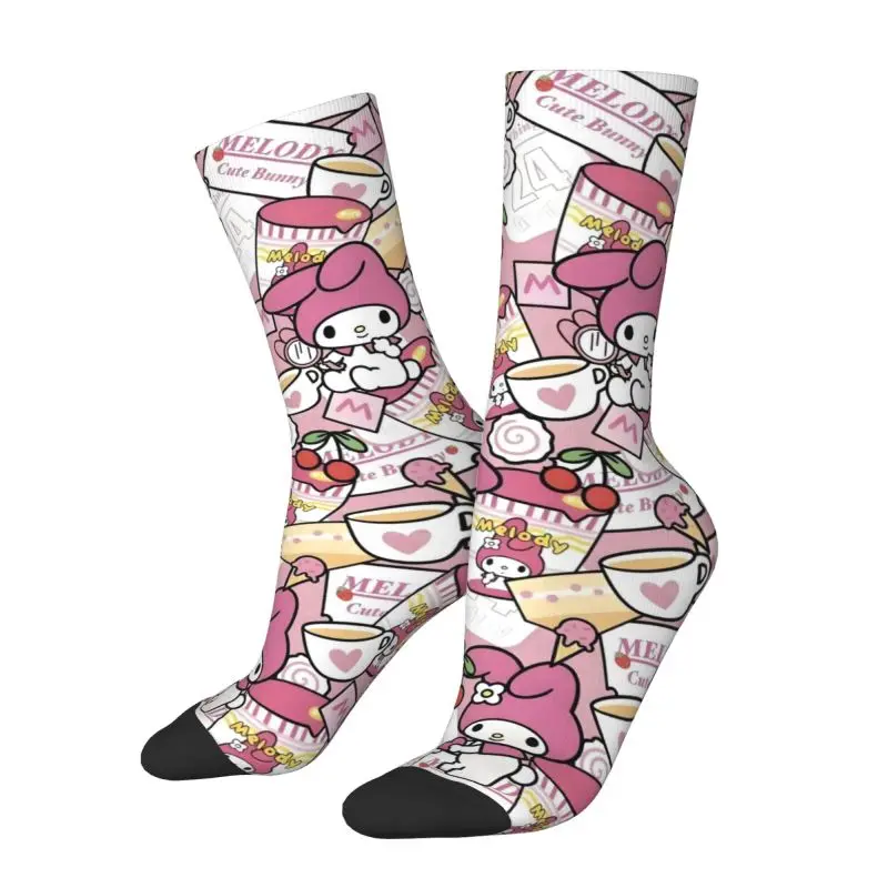 

Custom Cartoons Melody Men's Crew Socks Unisex Fashion Spring Summer Autumn Winter Dress Socks