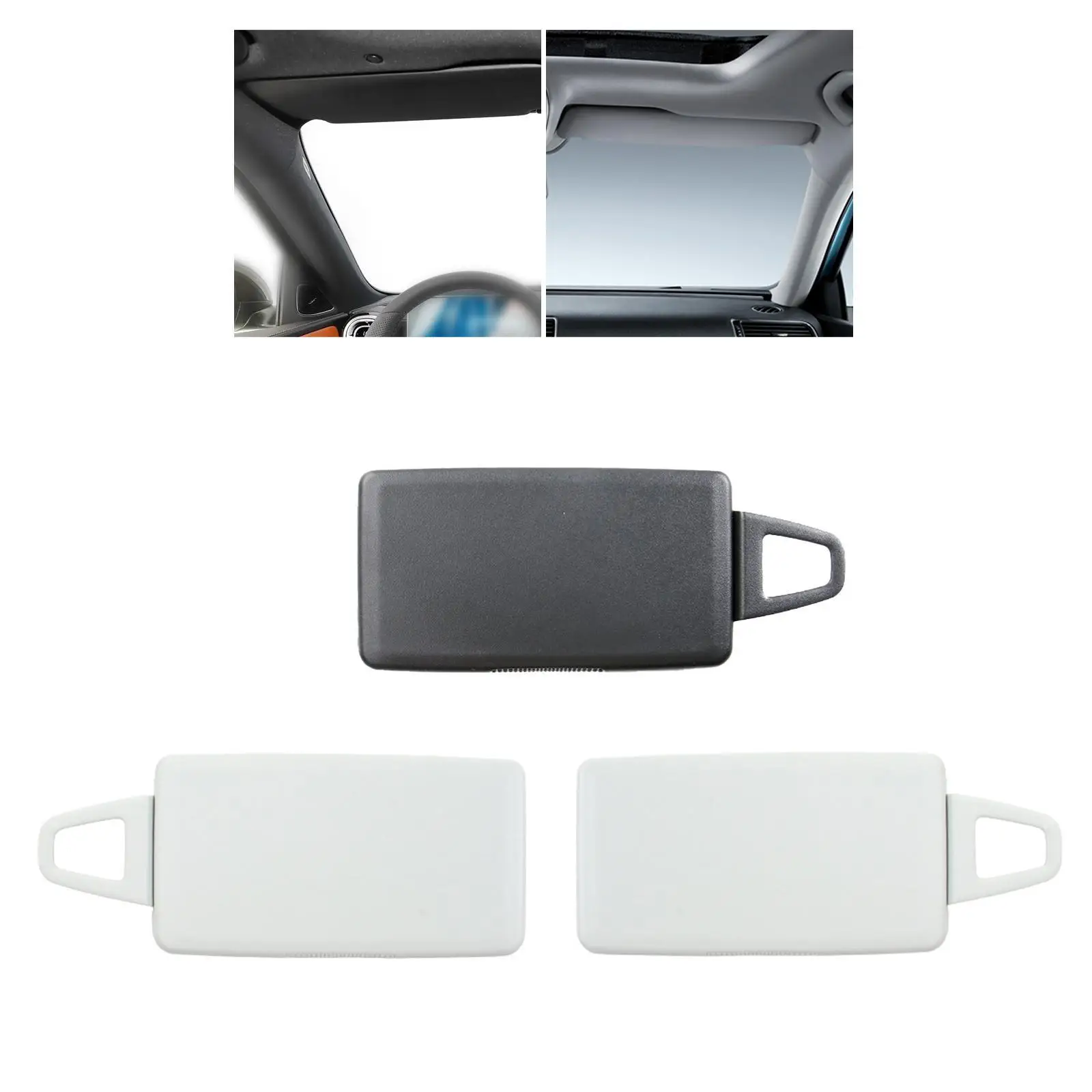 Auto Visor Mirror Cover Protective Makeup Mirror Lid Plastic Simple Install for Mercedes C Class W