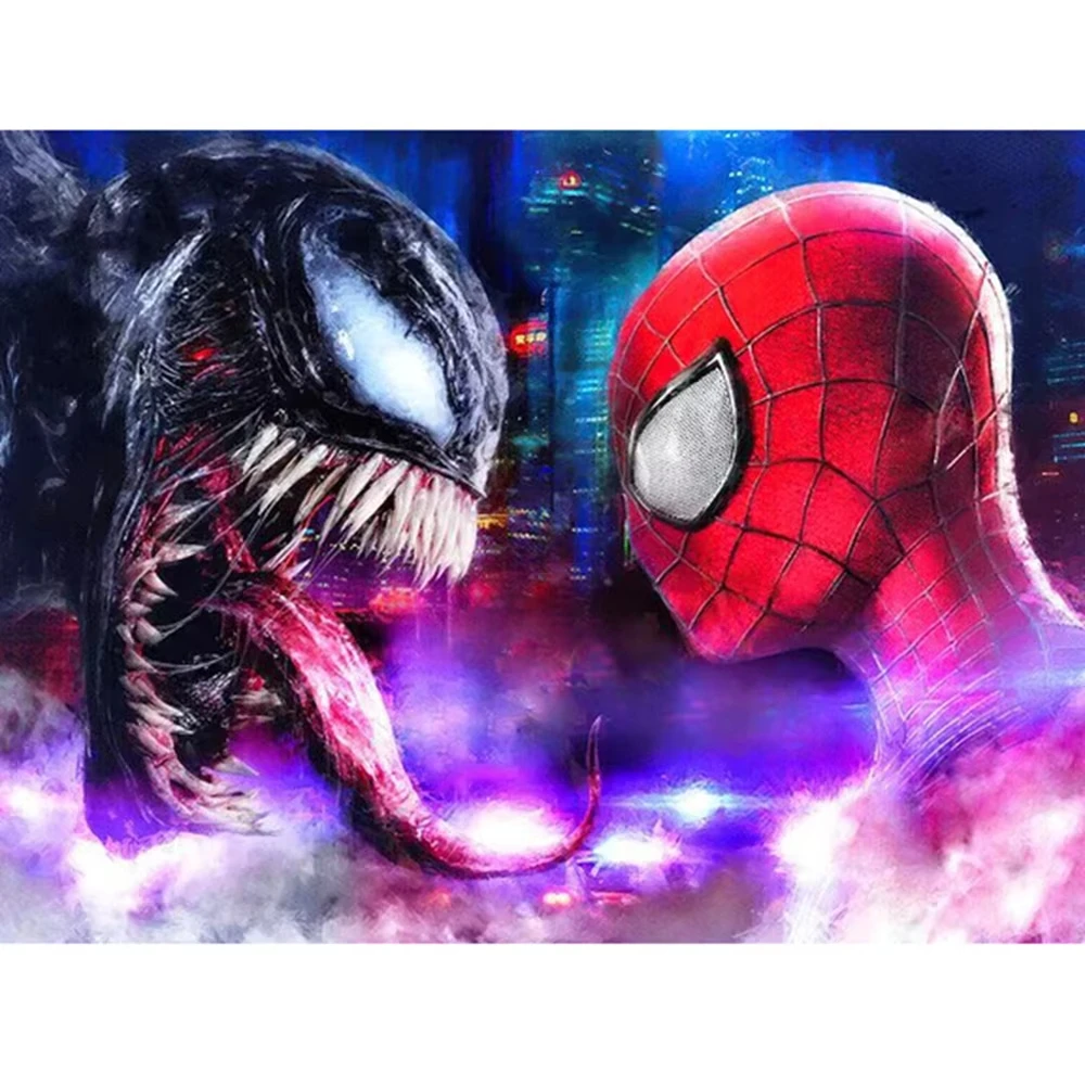 

Venom Spider-Man 5D DIY Diamond Painting Mosaic Cartoon Art Cross Stitch Kits Embroidery Rhinestones Home Decor Gift