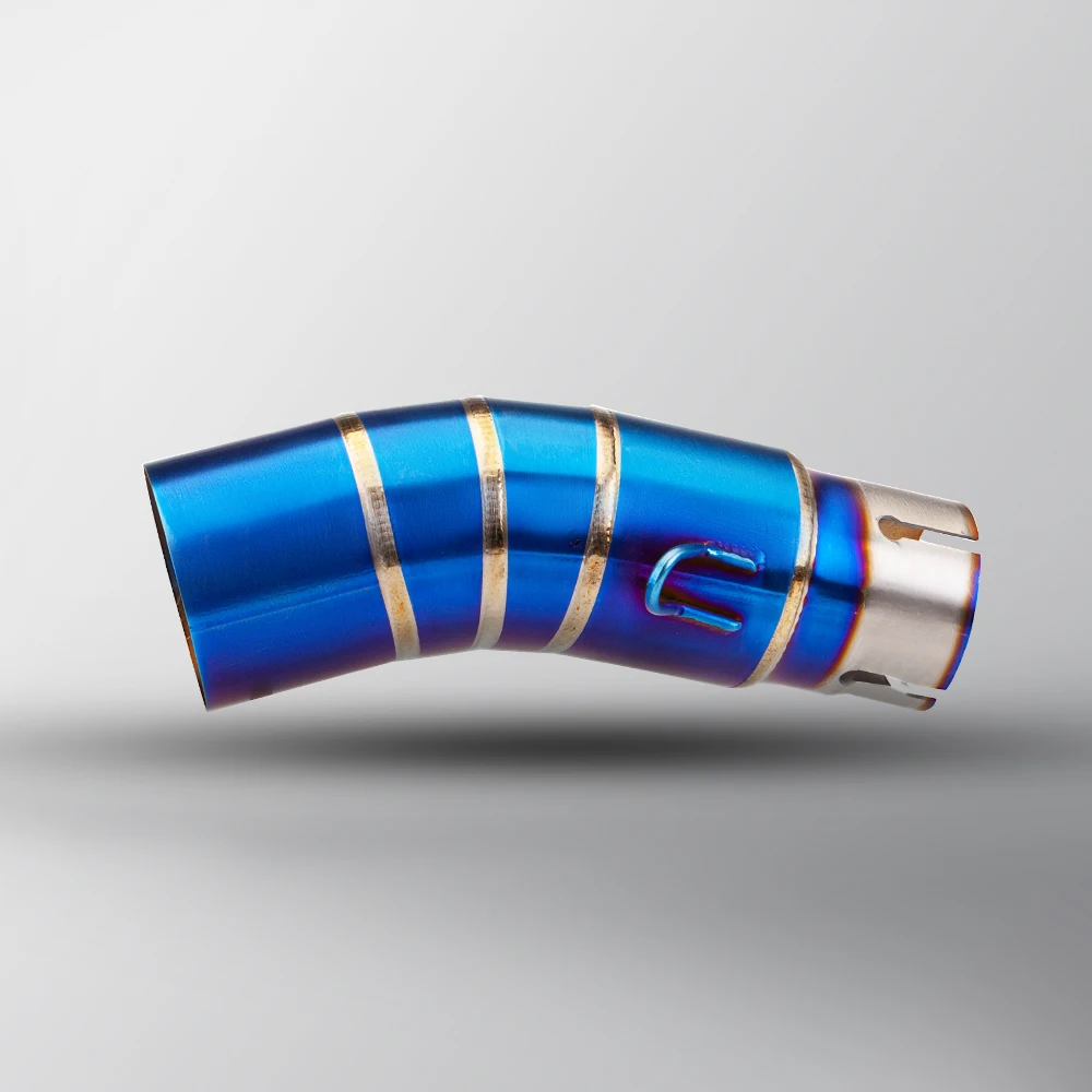 الانزلاق على دراجة نارية العادم الأوسط وصلة الأنابيب الهروب موتو 51 مللي متر الخمار محول أنبوب لكاواساكي نينجا 400 Z400 2018-2024 #2