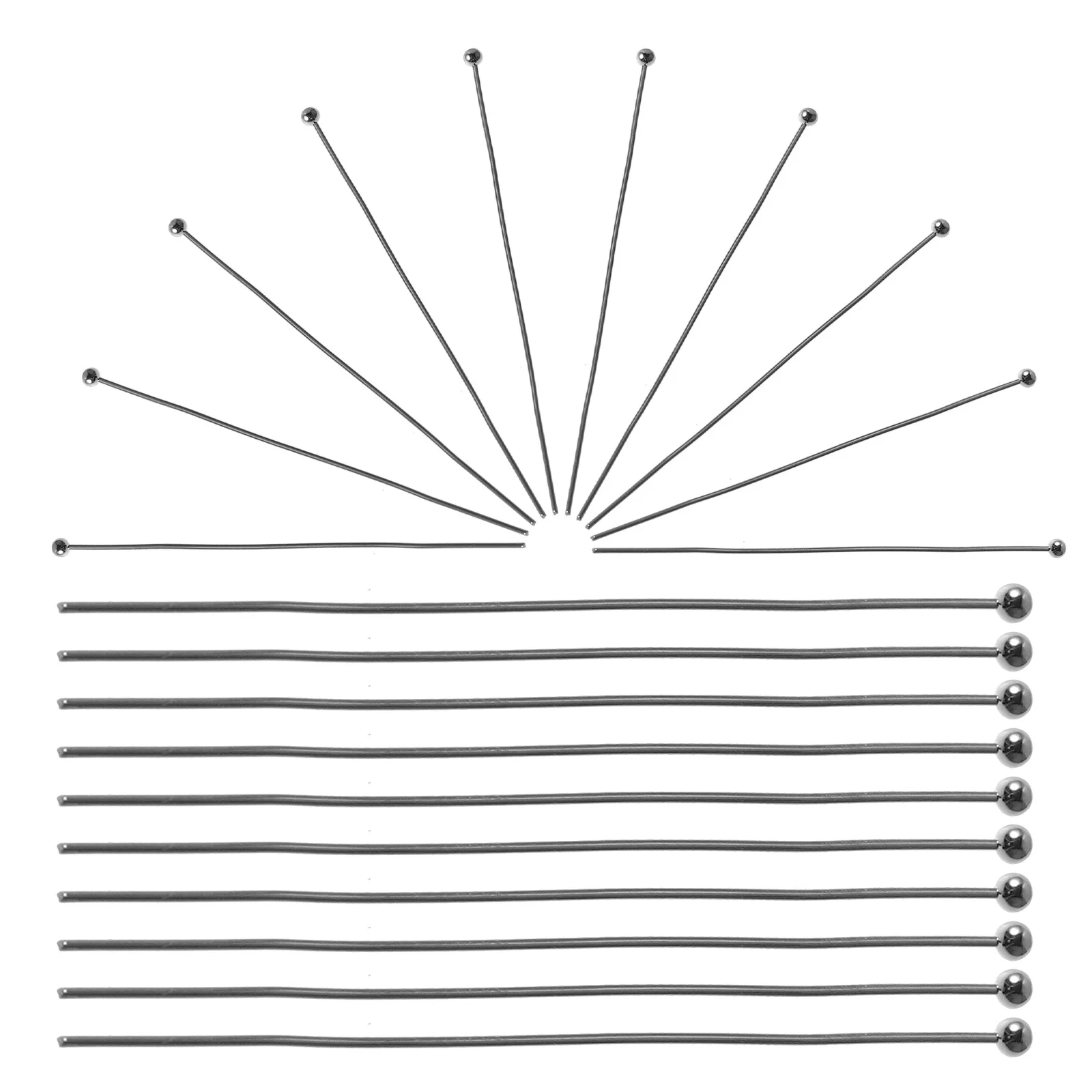 

100Pcs Jewelry Making Accessories Metal Ball Head Pins Straight Pins DIY Necklace Bracelet Earring Beads Corsage Crafts